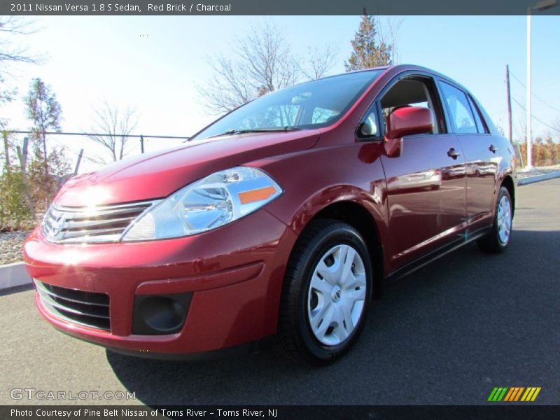 Red Brick / Charcoal 2011 Nissan Versa 1.8 S Sedan