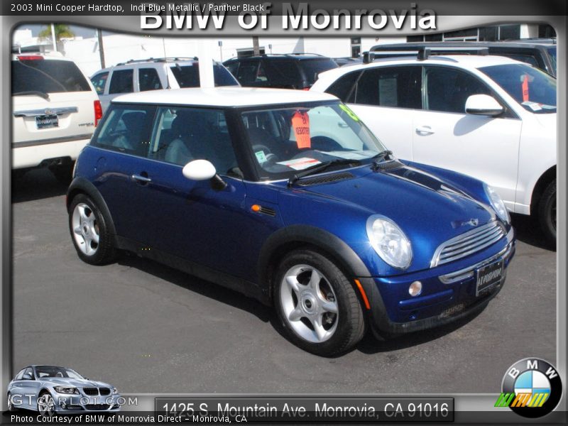 Indi Blue Metallic / Panther Black 2003 Mini Cooper Hardtop