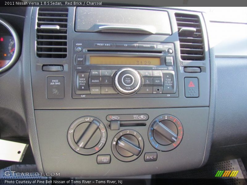 Red Brick / Charcoal 2011 Nissan Versa 1.8 S Sedan