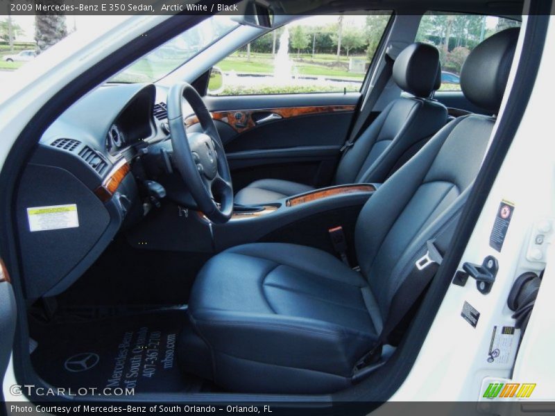 Arctic White / Black 2009 Mercedes-Benz E 350 Sedan