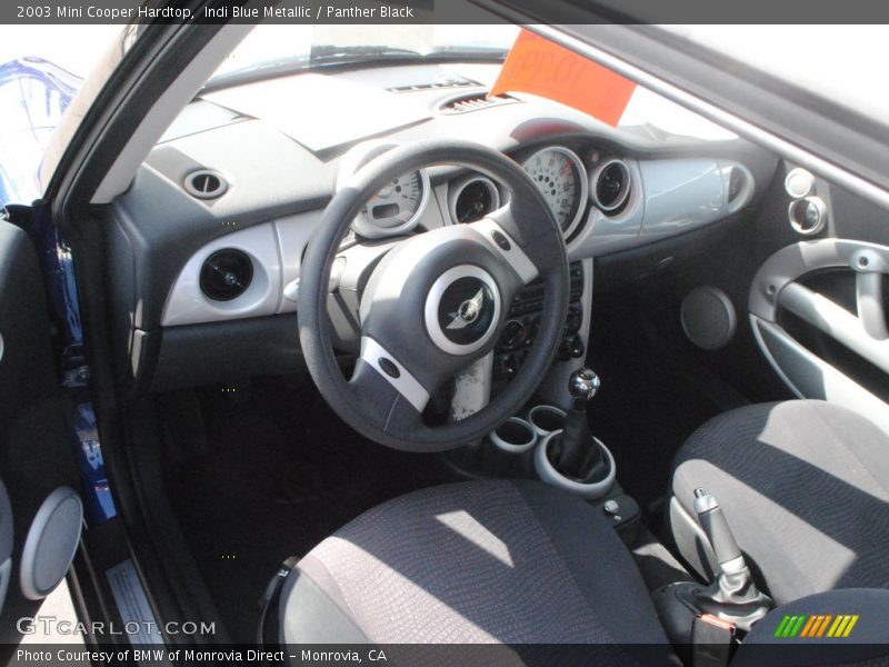Indi Blue Metallic / Panther Black 2003 Mini Cooper Hardtop