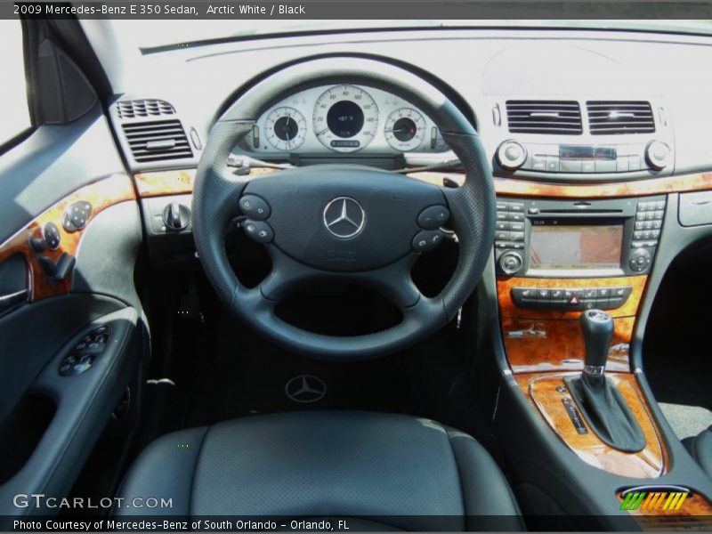 Arctic White / Black 2009 Mercedes-Benz E 350 Sedan