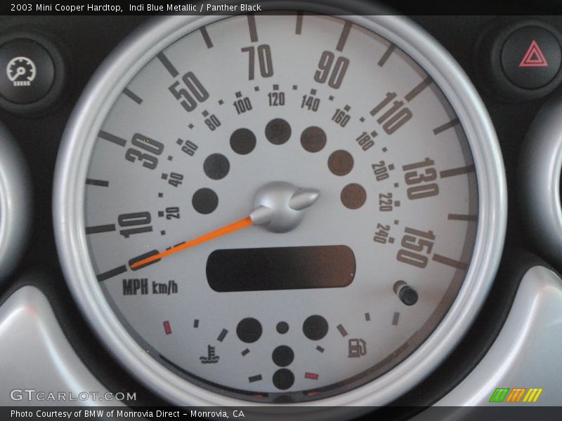Indi Blue Metallic / Panther Black 2003 Mini Cooper Hardtop