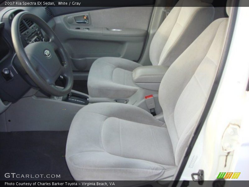 White / Gray 2007 Kia Spectra EX Sedan
