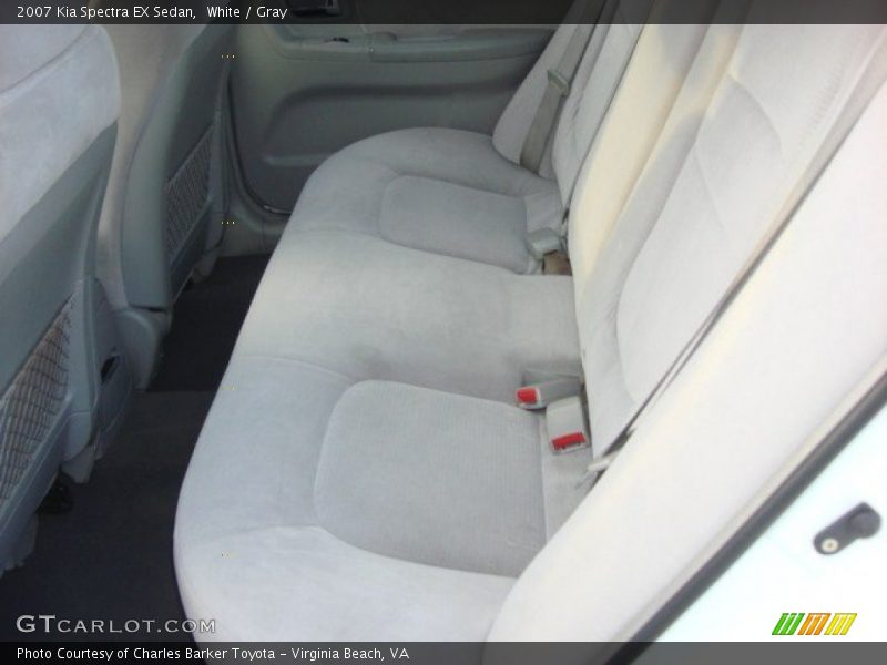 White / Gray 2007 Kia Spectra EX Sedan