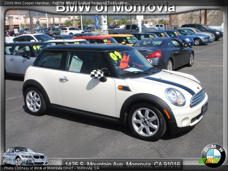 Pepper White / Lounge Redwood Red Leather 2009 Mini Cooper Hardtop