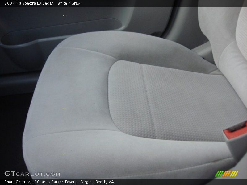White / Gray 2007 Kia Spectra EX Sedan