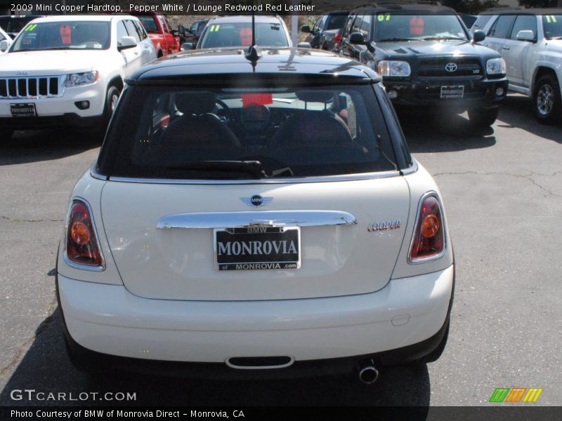 Pepper White / Lounge Redwood Red Leather 2009 Mini Cooper Hardtop