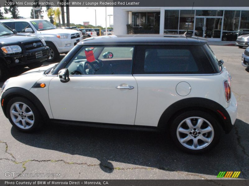 Pepper White / Lounge Redwood Red Leather 2009 Mini Cooper Hardtop