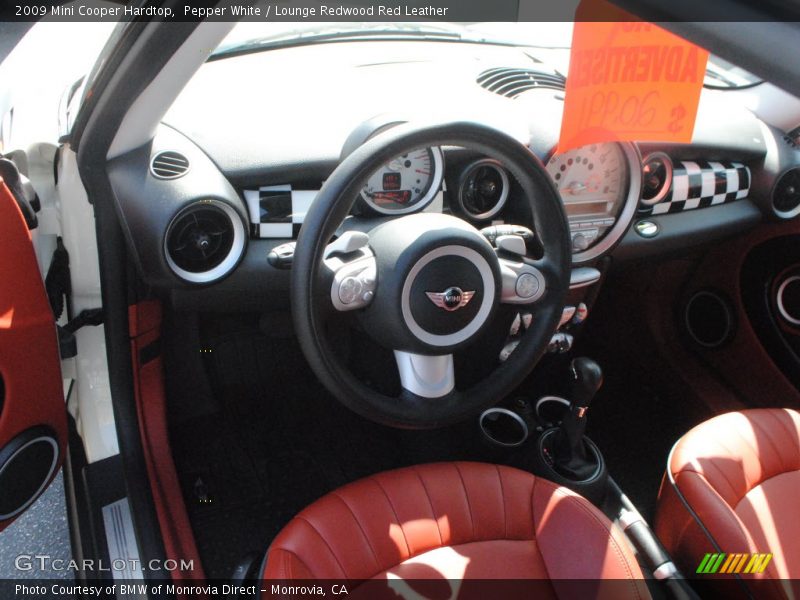 Pepper White / Lounge Redwood Red Leather 2009 Mini Cooper Hardtop