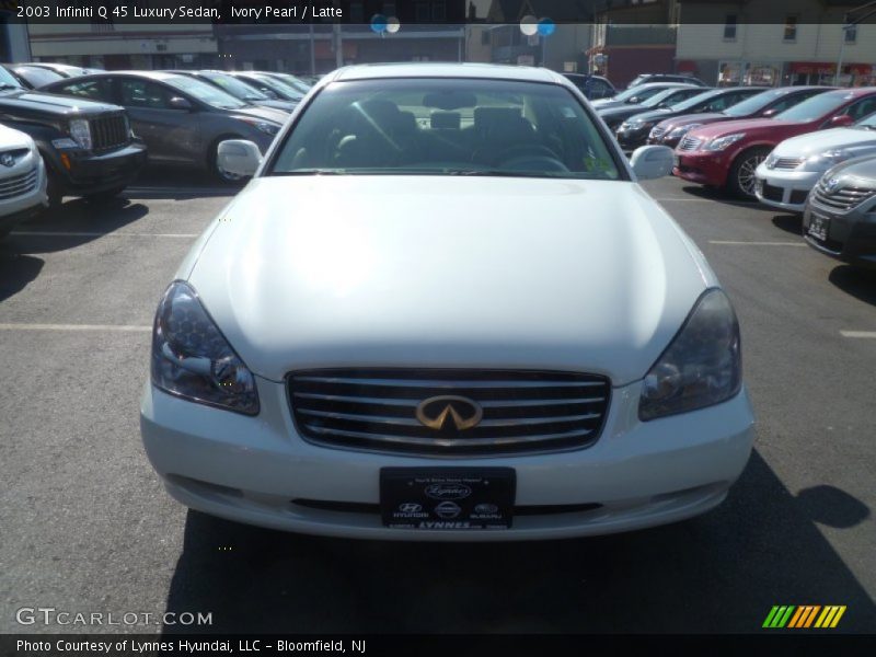 Ivory Pearl / Latte 2003 Infiniti Q 45 Luxury Sedan