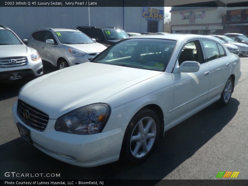 Ivory Pearl / Latte 2003 Infiniti Q 45 Luxury Sedan