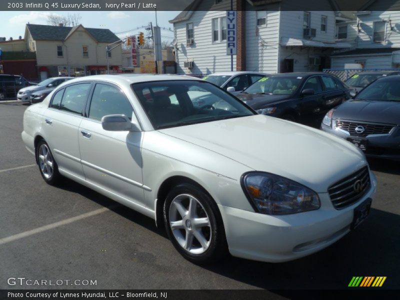 Ivory Pearl / Latte 2003 Infiniti Q 45 Luxury Sedan