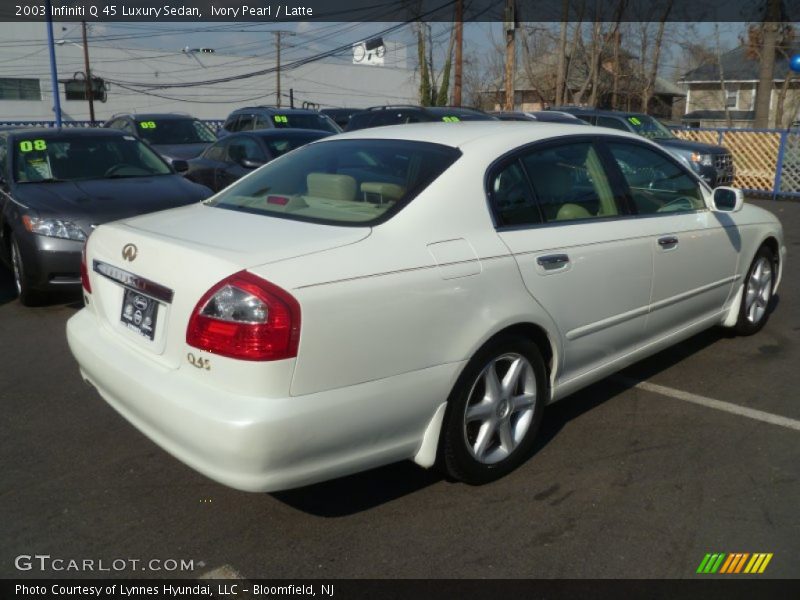 Ivory Pearl / Latte 2003 Infiniti Q 45 Luxury Sedan
