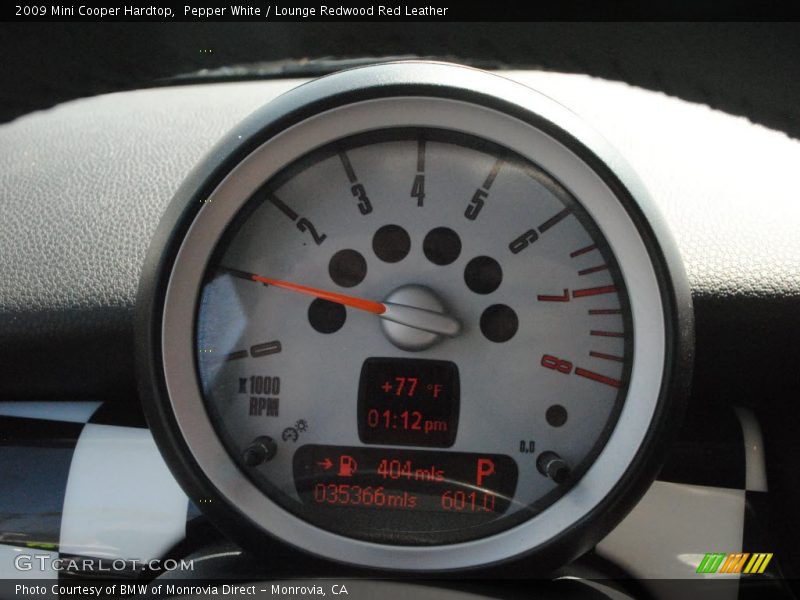 Pepper White / Lounge Redwood Red Leather 2009 Mini Cooper Hardtop