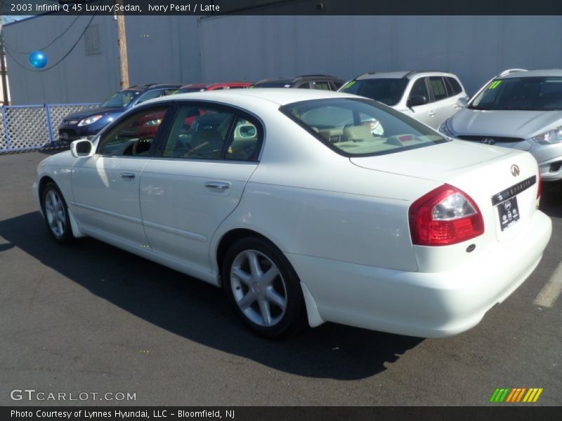 Ivory Pearl / Latte 2003 Infiniti Q 45 Luxury Sedan