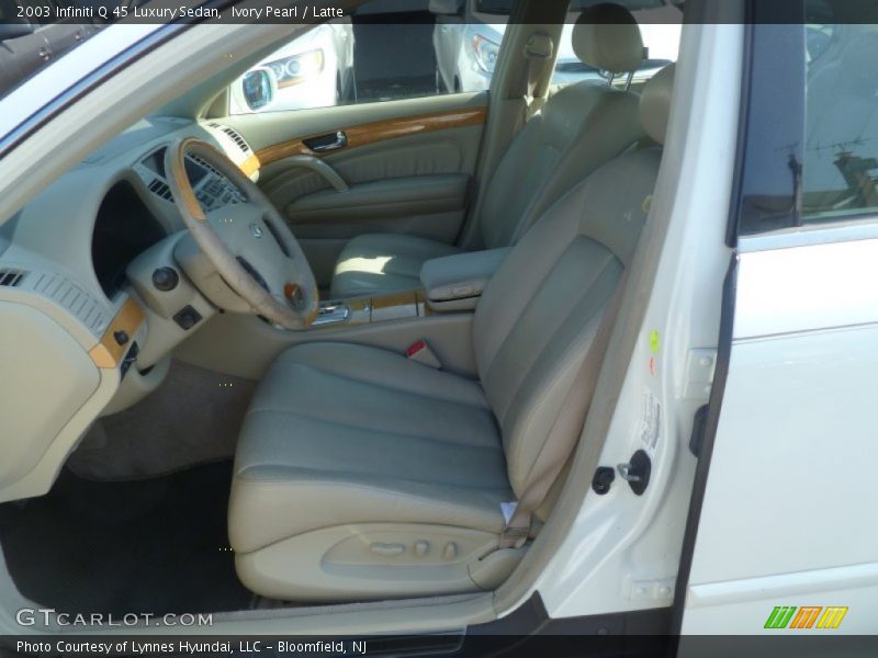 Ivory Pearl / Latte 2003 Infiniti Q 45 Luxury Sedan