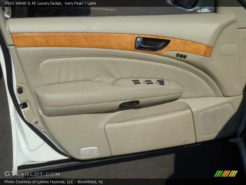 Ivory Pearl / Latte 2003 Infiniti Q 45 Luxury Sedan