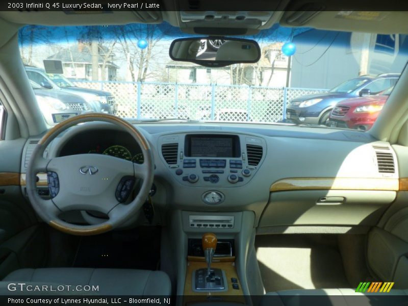 Ivory Pearl / Latte 2003 Infiniti Q 45 Luxury Sedan