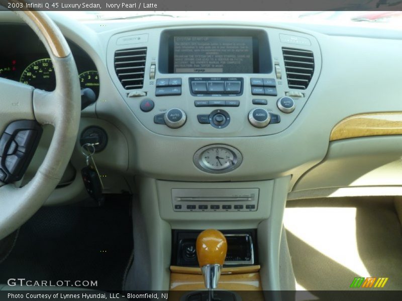 Ivory Pearl / Latte 2003 Infiniti Q 45 Luxury Sedan
