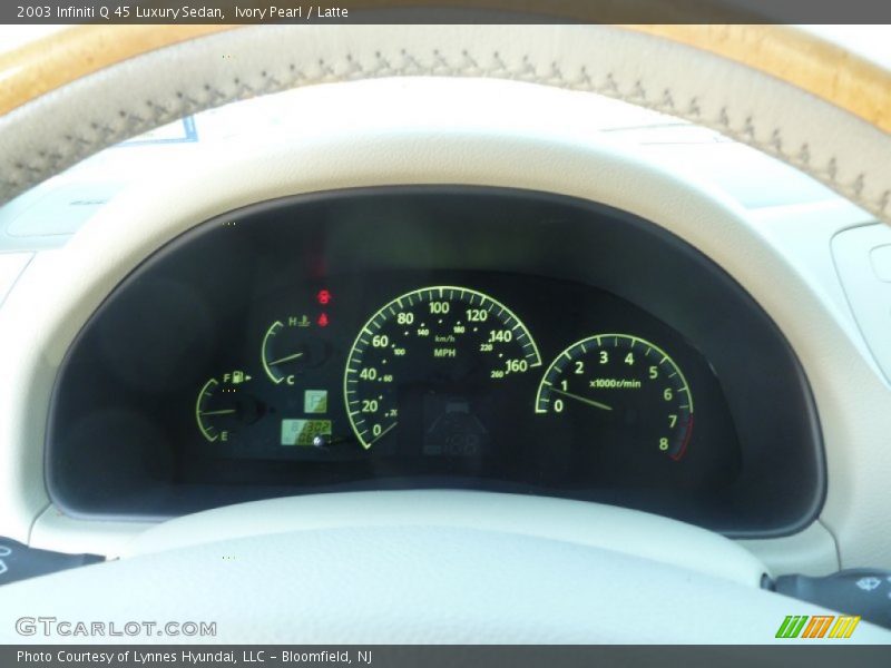 Ivory Pearl / Latte 2003 Infiniti Q 45 Luxury Sedan