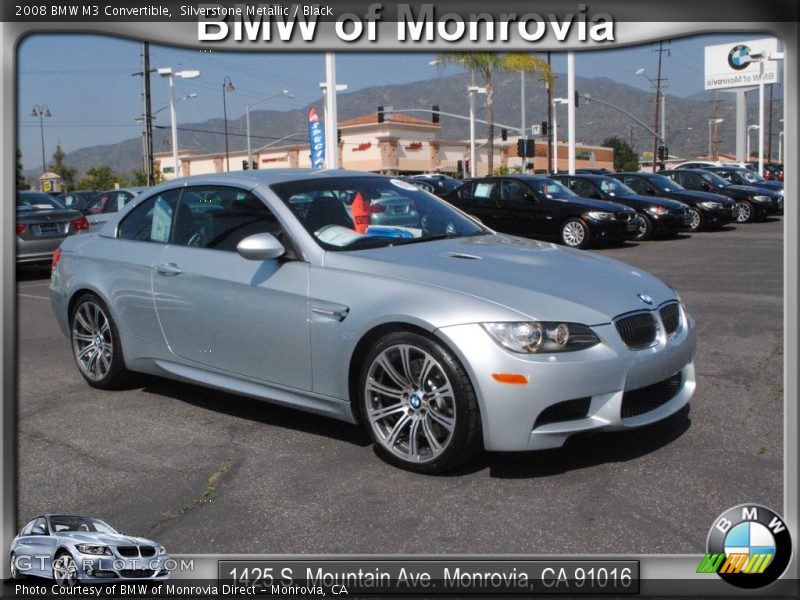 Silverstone Metallic / Black 2008 BMW M3 Convertible