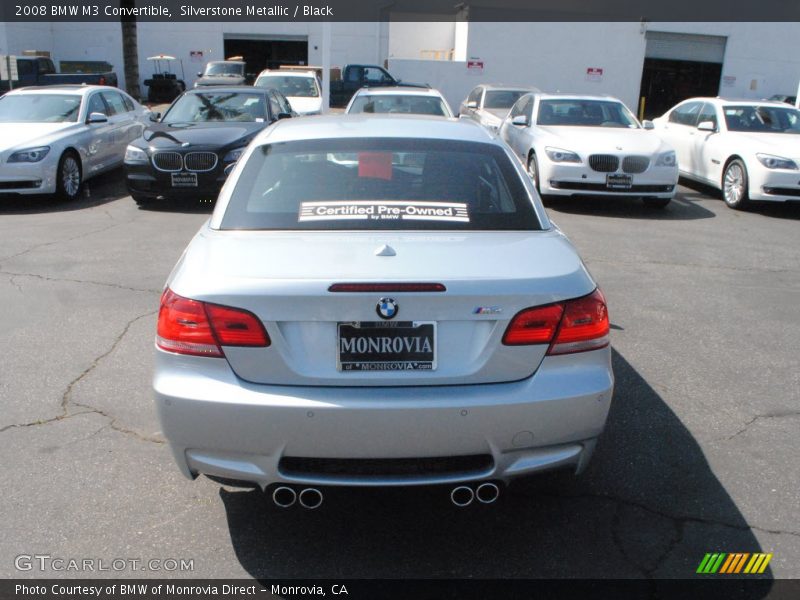 Silverstone Metallic / Black 2008 BMW M3 Convertible