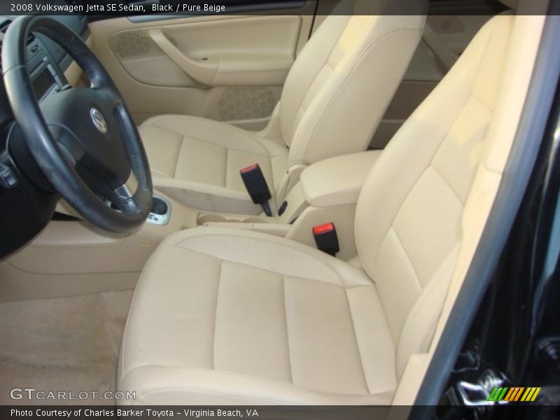 Black / Pure Beige 2008 Volkswagen Jetta SE Sedan