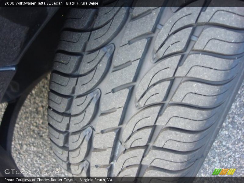 Black / Pure Beige 2008 Volkswagen Jetta SE Sedan