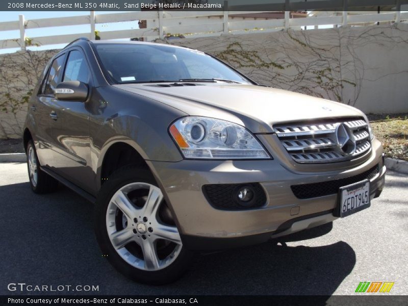 Sand Beige Metallic / Macadamia 2008 Mercedes-Benz ML 350 4Matic