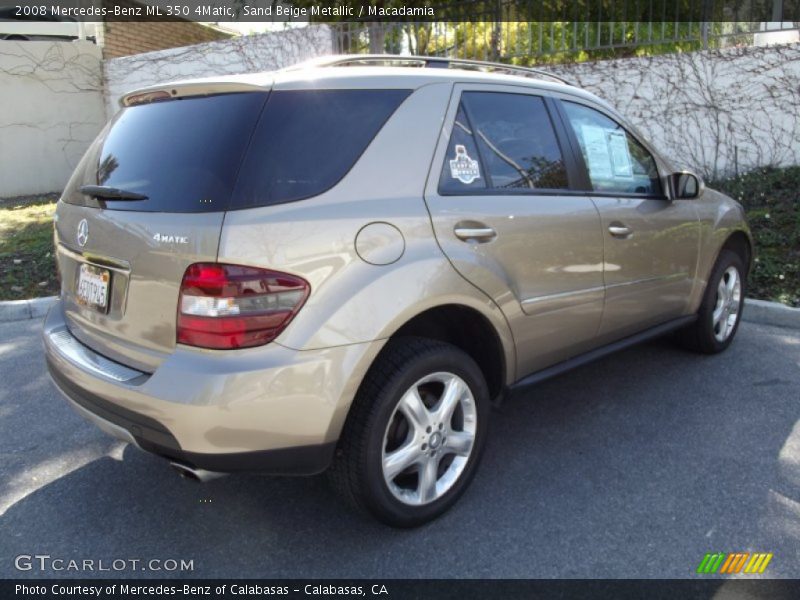 Sand Beige Metallic / Macadamia 2008 Mercedes-Benz ML 350 4Matic