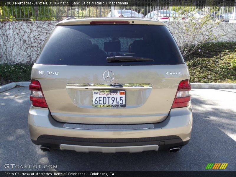 Sand Beige Metallic / Macadamia 2008 Mercedes-Benz ML 350 4Matic