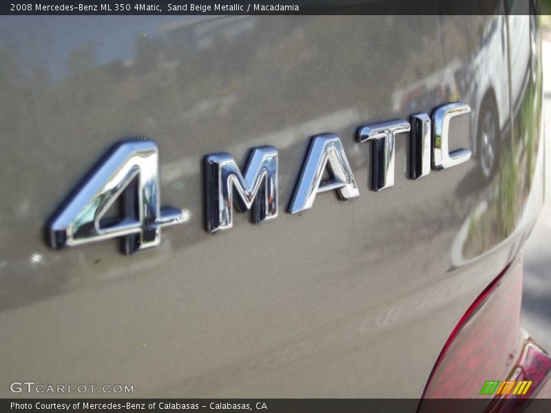 Sand Beige Metallic / Macadamia 2008 Mercedes-Benz ML 350 4Matic