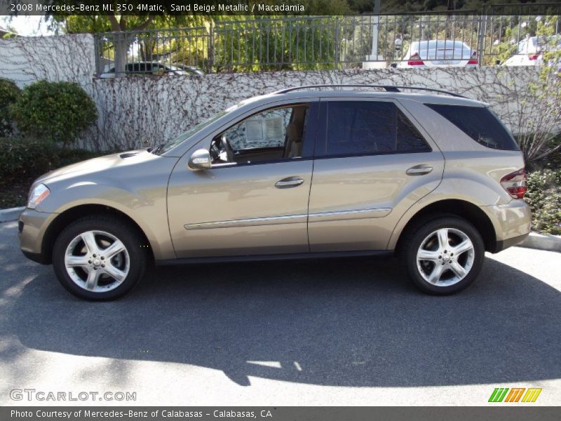 Sand Beige Metallic / Macadamia 2008 Mercedes-Benz ML 350 4Matic