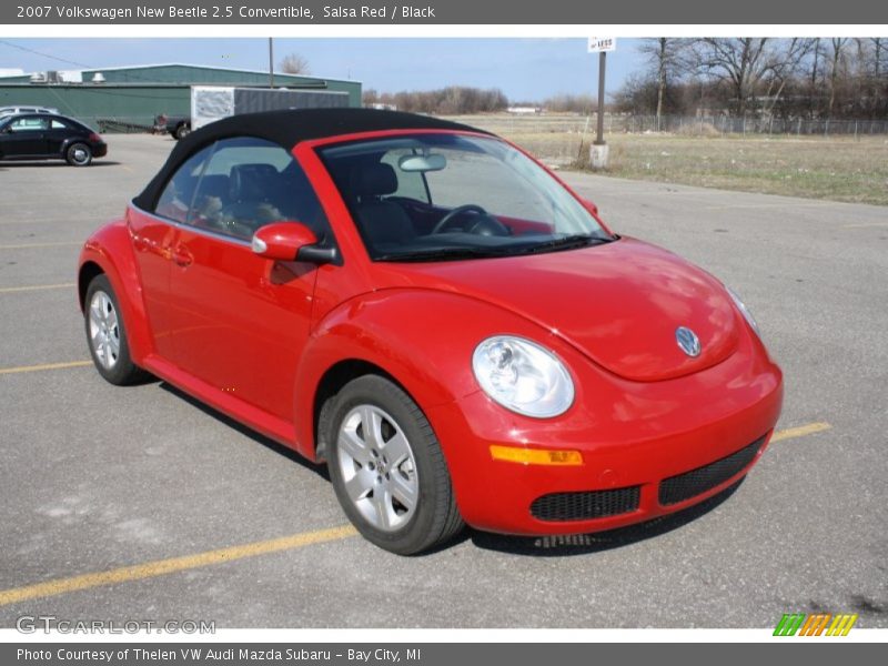 Salsa Red / Black 2007 Volkswagen New Beetle 2.5 Convertible