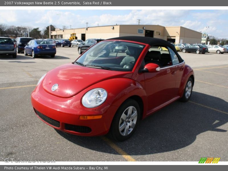 Salsa Red / Black 2007 Volkswagen New Beetle 2.5 Convertible