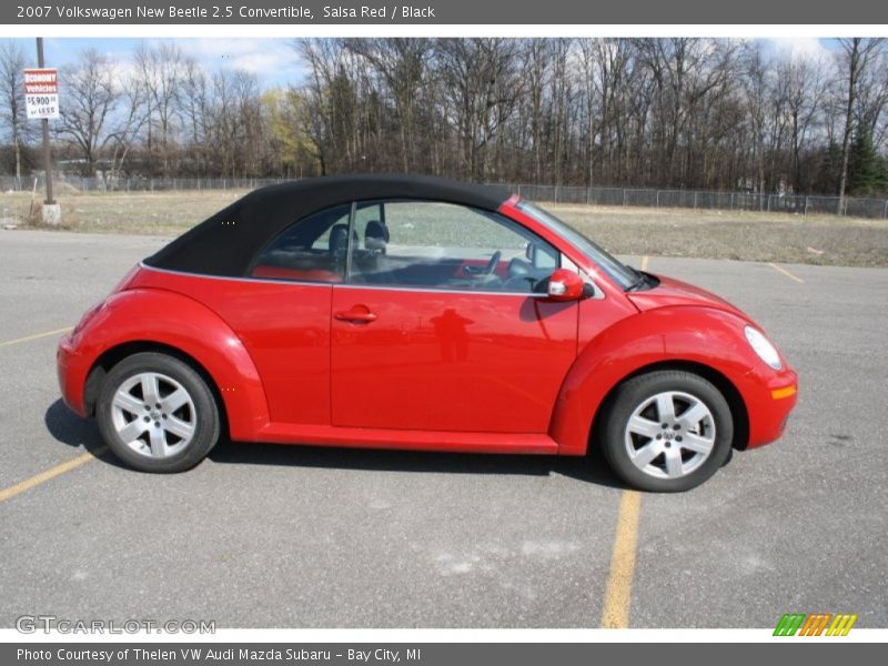 Salsa Red / Black 2007 Volkswagen New Beetle 2.5 Convertible