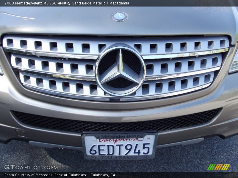 Sand Beige Metallic / Macadamia 2008 Mercedes-Benz ML 350 4Matic