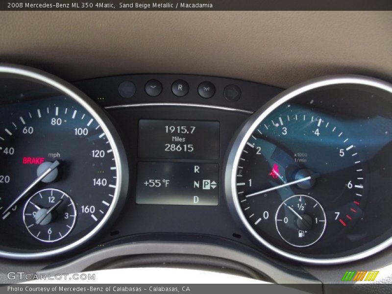 Sand Beige Metallic / Macadamia 2008 Mercedes-Benz ML 350 4Matic
