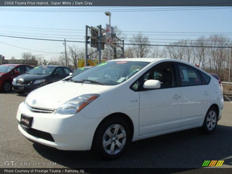 Super White / Dark Gray 2009 Toyota Prius Hybrid