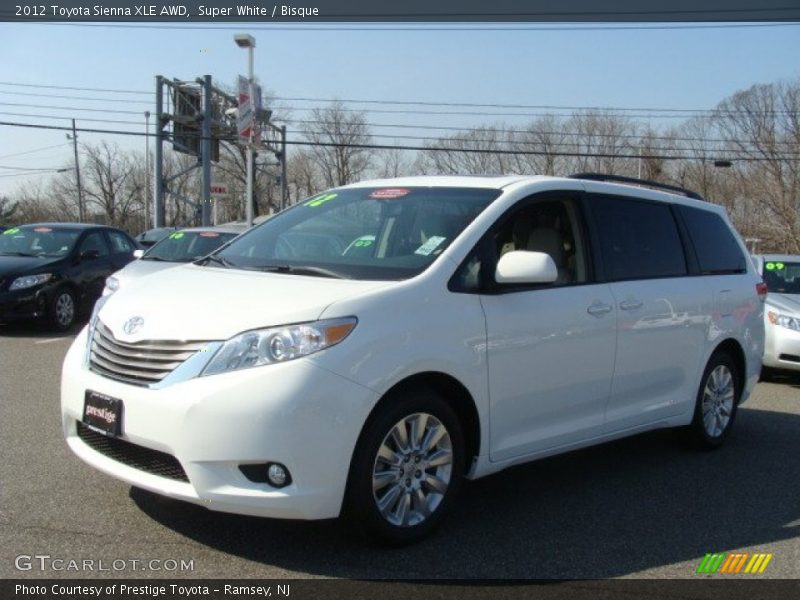 Super White / Bisque 2012 Toyota Sienna XLE AWD