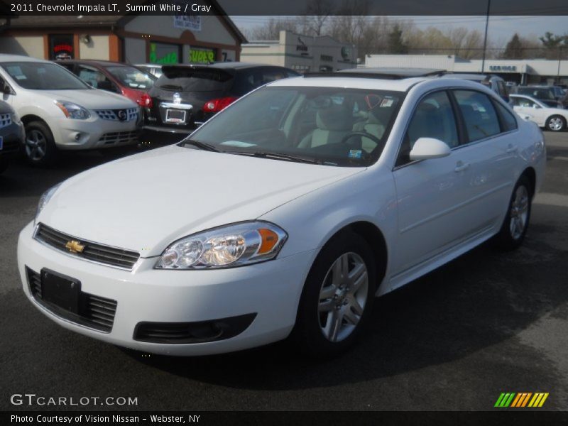 Summit White / Gray 2011 Chevrolet Impala LT