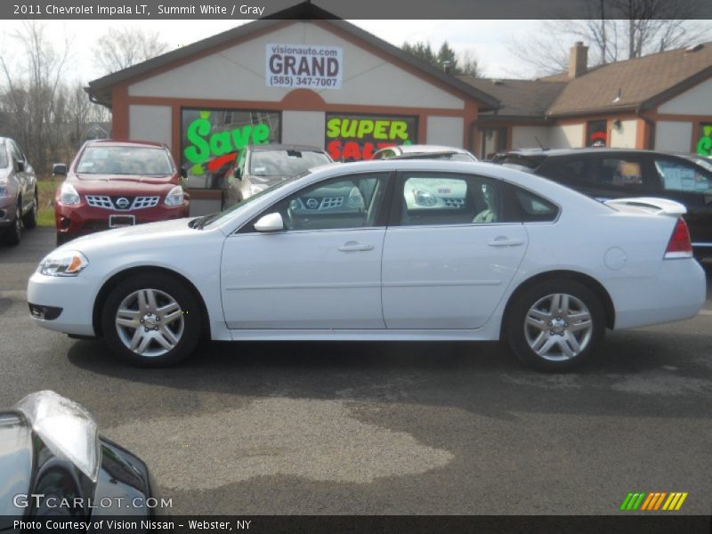Summit White / Gray 2011 Chevrolet Impala LT
