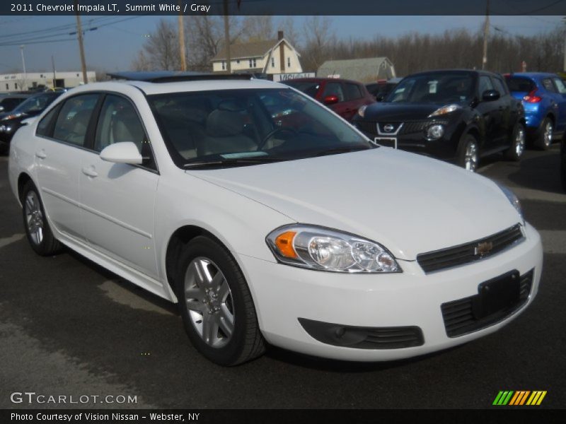 Summit White / Gray 2011 Chevrolet Impala LT
