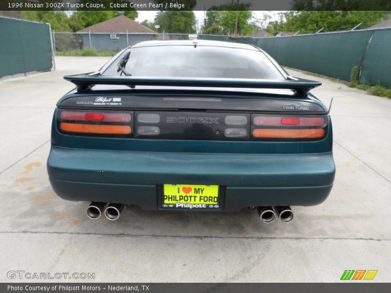 Cobalt Green Pearl / Beige 1996 Nissan 300ZX Turbo Coupe