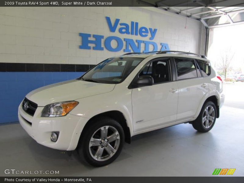 Super White / Dark Charcoal 2009 Toyota RAV4 Sport 4WD