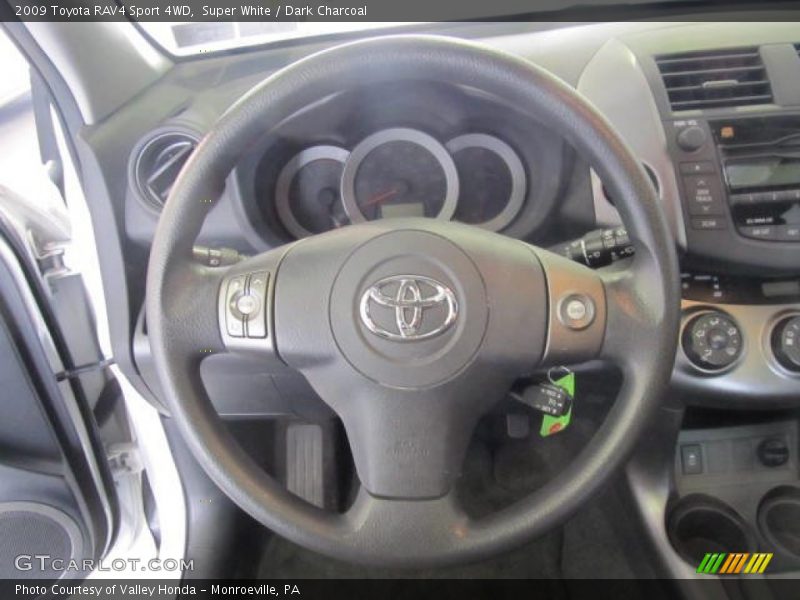 Super White / Dark Charcoal 2009 Toyota RAV4 Sport 4WD
