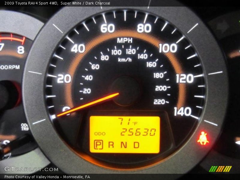 Super White / Dark Charcoal 2009 Toyota RAV4 Sport 4WD