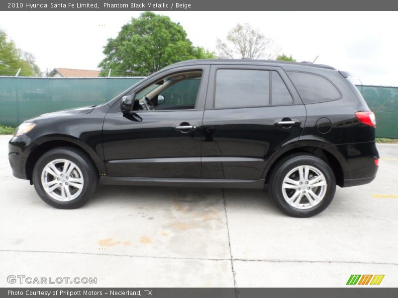 Phantom Black Metallic / Beige 2010 Hyundai Santa Fe Limited