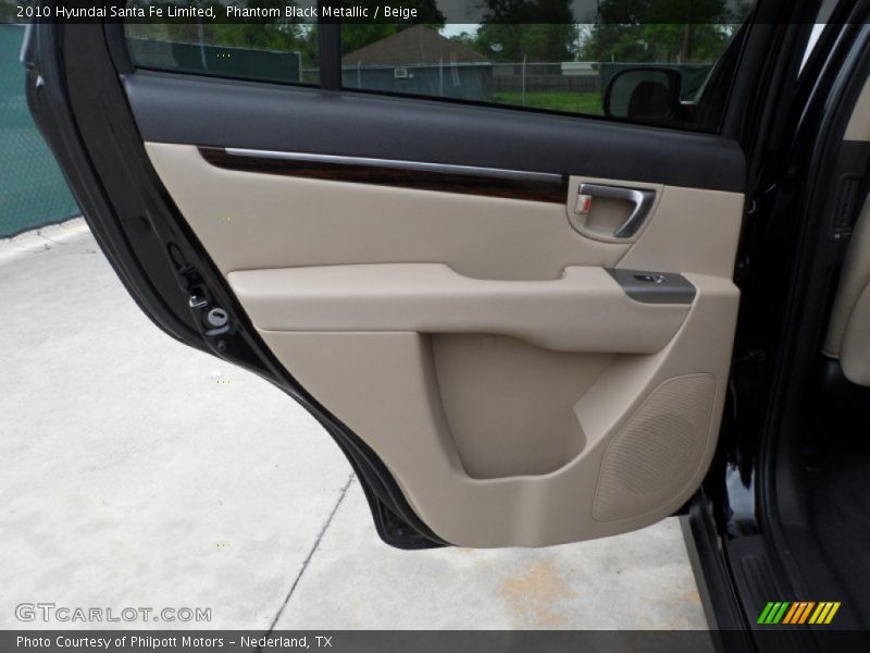 Phantom Black Metallic / Beige 2010 Hyundai Santa Fe Limited